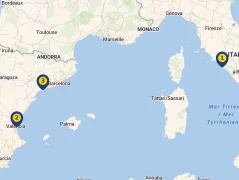 Mapa plavby